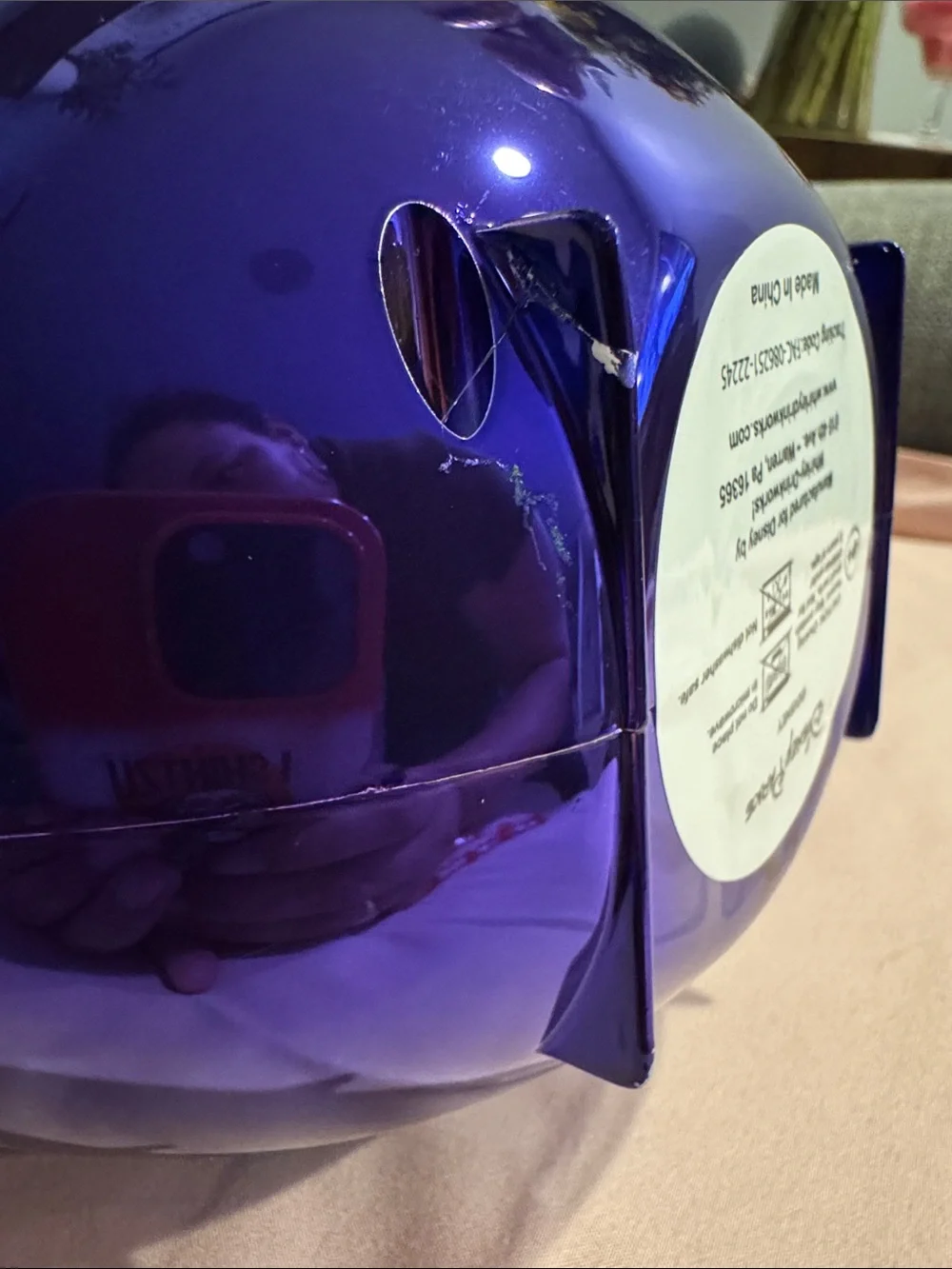 Disney Blue 100 years of wonder Mickey Head Bucket with White Lanyard
